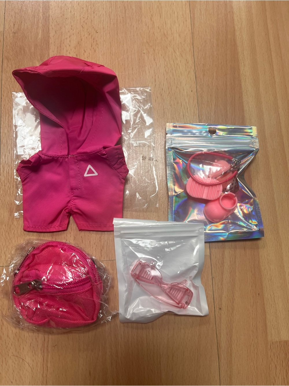 Pink Labubu Hoodie & Accessories Set